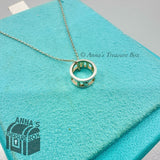 Tiffany & Co. 925 Silver Open Ring Atlas Numeral 19" Necklace (pouch)