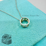 Tiffany & Co. 925 Silver Open Ring Atlas Numeral 19" Necklace (pouch)