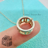 Tiffany & Co. 925 Silver Open Ring Atlas Numeral 19" Necklace (pouch)