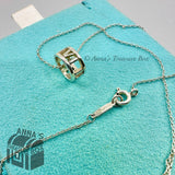 Tiffany & Co. 925 Silver Open Ring Atlas Numeral 19" Necklace (pouch)