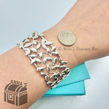 Tiffany & Co. 925 Silver Paloma Picasso Olive Leaf 7.5" Cuff Bangle (Boxset)