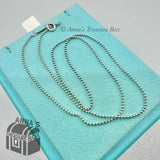 Tiffany & Co. 925 Silver 1mm Bead Chain 18" Necklace #2 (pouch)