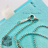 Tiffany & Co. 925 Silver 1mm Bead Chain 18" Necklace #2 (pouch)