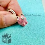 Tiffany & Co. 925 Silver Pink Enamel Pig Charm (box, pouch, ribbon)