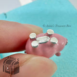 Tiffany & Co. 925 Silver Pink Enamel Pig Charm (box, pouch, ribbon)
