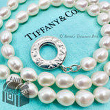 Tiffany & Co. 925 Silver 7-8mm Pearl Toggle 18" Necklace (pouch)