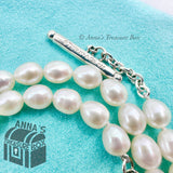 Tiffany & Co. 925 Silver 7-8mm Pearl Toggle 18" Necklace (pouch)