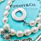 Tiffany & Co. 925 Silver 7-8mm Pearl Toggle 18" Necklace (pouch)