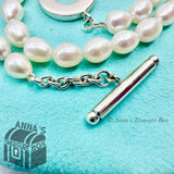Tiffany & Co. 925 Silver 7-8mm Pearl Toggle 18" Necklace (pouch)