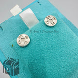 Tiffany & Co. 925 Silver Atlas Circle Stud Earrings (pouch)