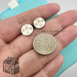Tiffany & Co. 925 Silver Atlas Circle Stud Earrings (pouch)