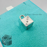 Tiffany & Co. 925 Silver 1837 Padlock Cube Box Charm Pendant (pouch)