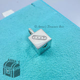 Tiffany & Co. 925 Silver 1837 Padlock Cube Box Charm Pendant (pouch)
