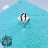 Tiffany & Co. 925 Silver 1837 Padlock Cube Box Charm Pendant (pouch)