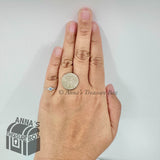 Tiffany & Co. 925 Silver Elsa Peretti CBTY Aquamarine Ring Sz. 6.5 (pouch)