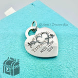 Return To Tiffany & Co. 925 Silver LARGE Heart Arrow Charm Pendant #2 (Boxset)