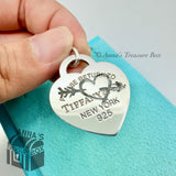 Return To Tiffany & Co. 925 Silver LARGE Heart Arrow Charm Pendant #2 (Boxset)