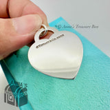 Return To Tiffany & Co. 925 Silver LARGE Heart Arrow Charm Pendant #2 (Boxset)