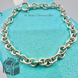 Tiffany & Co. 925 Silver Round Link 7.5" Bracelet (pouch)