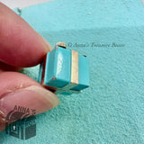 Tiffany & Co. 925 Silver Blue Enamel Gift Box Charm (pouch)