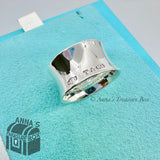 Tiffany & Co. 925 Silver 1837 Wide Concave Ring Band Sz. 8 (pouch)