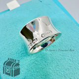 Tiffany & Co. 925 Silver 1837 Wide Concave Ring Band Sz. 8 (pouch)