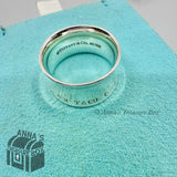 Tiffany & Co. 925 Silver 1837 Wide Concave Ring Band Sz. 8 (pouch)