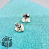 Return To Tiffany & Co. 925 Silver & 18k Gold Posts LARGE Heart Stud Earring