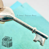 Tiffany & Co. 925 Silver Blue Enamel Heart Key Charm (pouch)