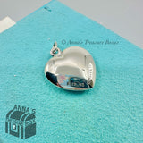 Tiffany & Co. 925 Silver VINTAGE Puffed Puff Heart Charm Pendant (pouch)