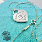 Please Return To Tiffany & Co. 925 Silver Joy Heart Charm 16-18" Necklace (bxset