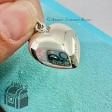 Tiffany & Co. 925 Silver VINTAGE Puffed Puff Heart Charm Pendant (pouch)