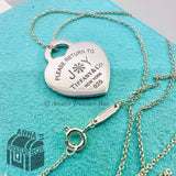 Please Return To Tiffany & Co. 925 Silver Joy Heart Charm 16-18" Necklace (bxset