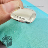 Tiffany & Co. 925 Silver VINTAGE Puffed Puff Heart Charm Pendant (pouch)