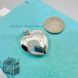 Tiffany & Co. 925 Silver VINTAGE Puffed Puff Heart Charm Pendant (pouch)