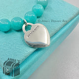 Tiffany & Co. 925 Silver 8mm Amazonite Bead 7.25" Bracelet (boxset)