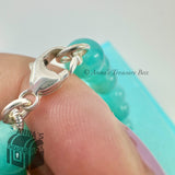 Tiffany & Co. 925 Silver 8mm Amazonite Bead 7.25" Bracelet (boxset)