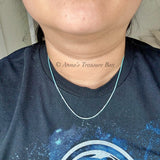 Tiffany & Co. 925 Silver Blue Enamel Sparkler Link 18" Necklace (pouch