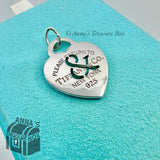 Return To Tiffany & Co. 925 Silver LARGE Ampersand Heart Charm #2(box, pch, rbn)