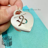 Return To Tiffany & Co. 925 Silver LARGE Ampersand Heart Charm #2(box, pch, rbn)