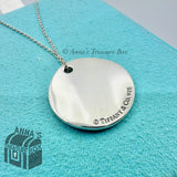 Tiffany & Co. 925 Silver MEDIUM Wavy Notes Round Circle 16" Necklace (Pouch)