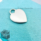 Tiffany & Co. 925 Silver Custom Engraved Snowflake Heart Tag Charm Pendant #2
