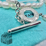 Tiffany & Co. 925 Silver 7-8mm Pearl Toggle 18" Necklace (pouch)