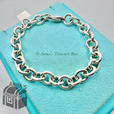 Tiffany & Co. 925 Silver 8mm Rolo Round Link Chain 7" Bracelet (pouch)