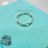 Tiffany & Co. 925 Silver Multi Infinity Narrow Ring Band Sz. 7 (pouch)