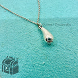 Tiffany & Co. 925 Silver Elsa Peretti Teardrop Pendant 16" Necklace (pouch)