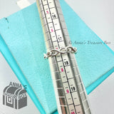 Tiffany & Co. 925 Silver Multi Infinity Narrow Ring Band Sz. 7 (pouch)