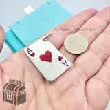 Tiffany & Co. 925 Silver VINTAGE Ace of Hearts Playing Card Charm Pendant (pch)