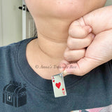 Tiffany & Co. 925 Silver VINTAGE Ace of Hearts Playing Card Charm Pendant (pch)