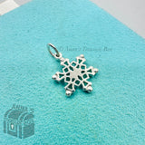 Tiffany & Co. 925 Silver Christmas Winter Snowflake Charm Pendant (box)
